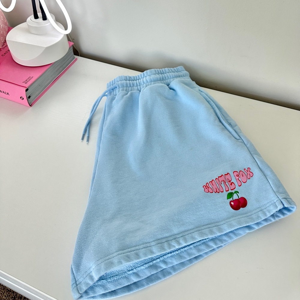 White Fox Boutique Keep On Shining cherry Lounge Shorts